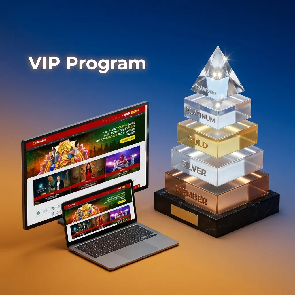 Dafabet VIP program tiers showing exclusive rewards including faster withdrawals, bonuses, and dedicated account managers